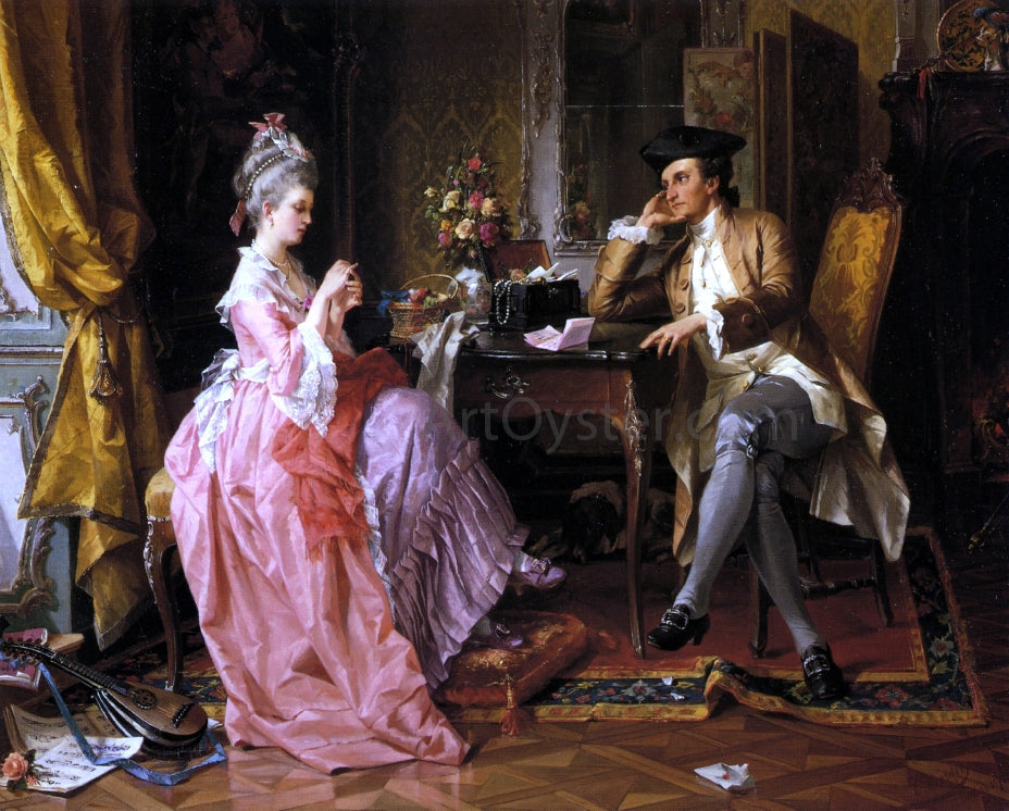 Carl Herpfer The Love Missive - Canvas Print