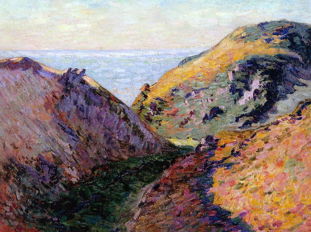 Armand Guillaumin The Lude Valley at Carolles - Canvas Print