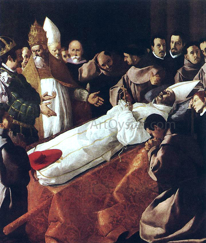 Francisco De Zurbaran The lying-in-state of St Bonaventura - Canvas Print