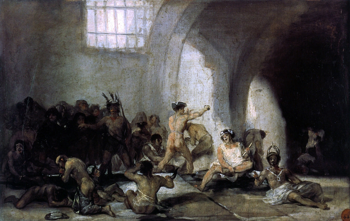 Francisco Jose de Goya Y Lucientes The Madhouse - Canvas Print