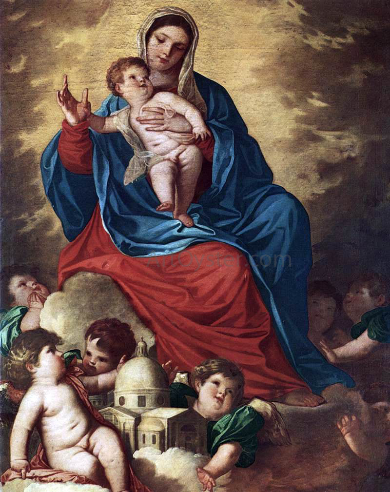 Padovanino The Madonna with Design of a Shrine - Canvas Print