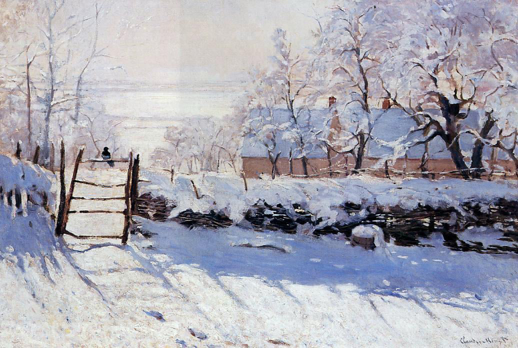 Claude Oscar Monet The Magpie - Canvas Print