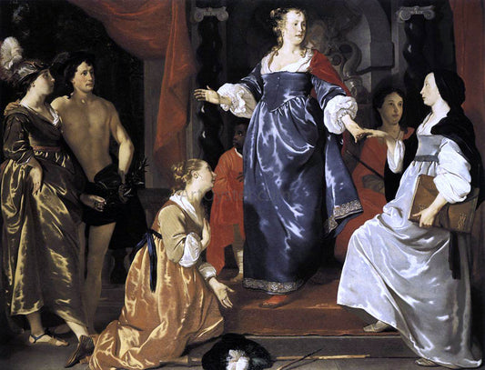 Abraham Van den Tempel The Maid of Leiden Welcomes 'Nering' - Canvas Print