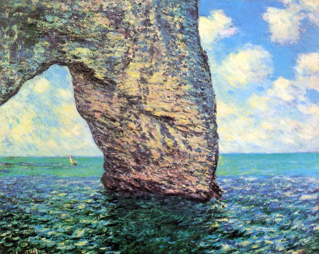 Claude Oscar Monet The Manneport at High Tide - Canvas Print