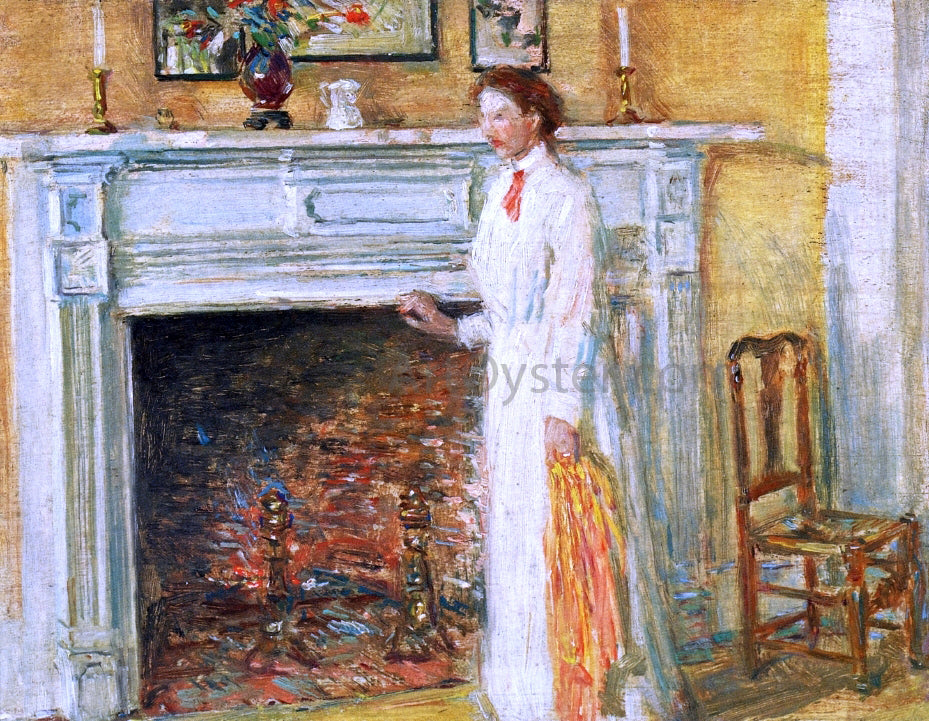 Frederick Childe Hassam The Mantle Piece - Canvas Print