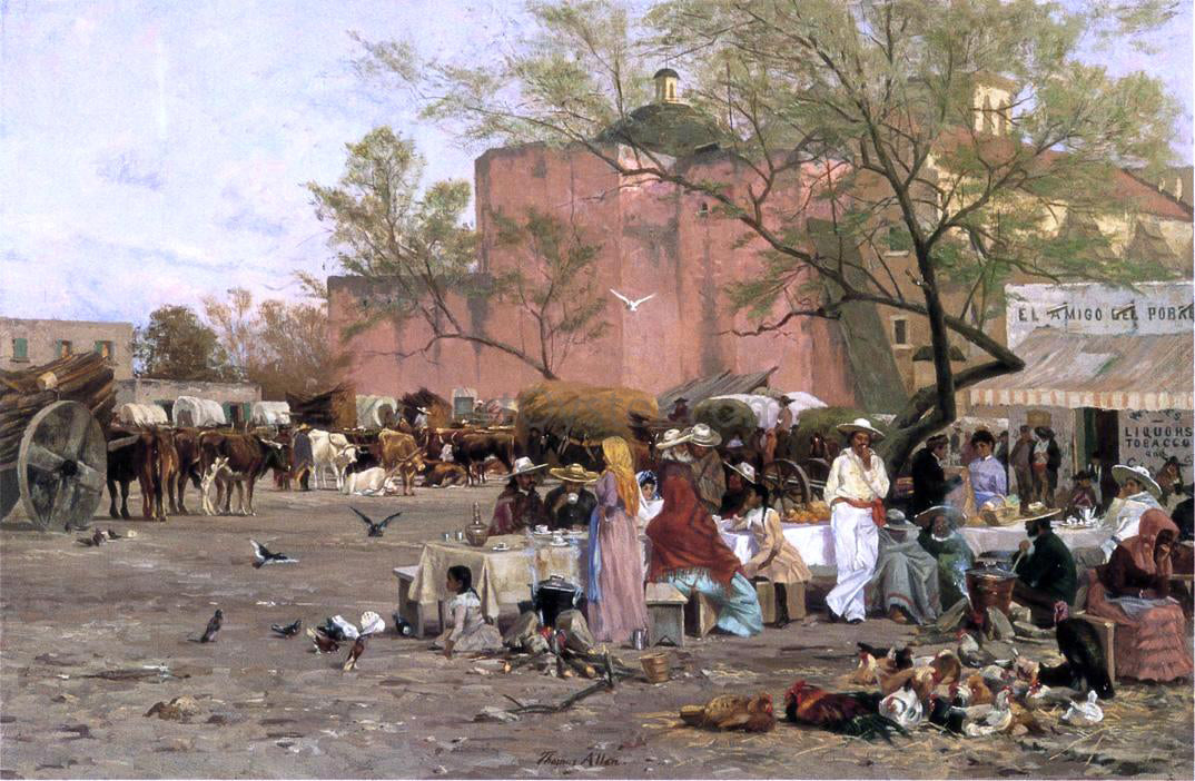 Thomas Allen The Market Plaza, San Antonio - Canvas Print