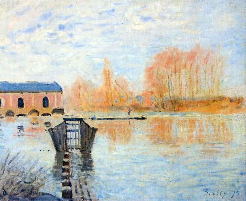 Alfred Sisley The Marly Machine and the Dam - Canvas Print