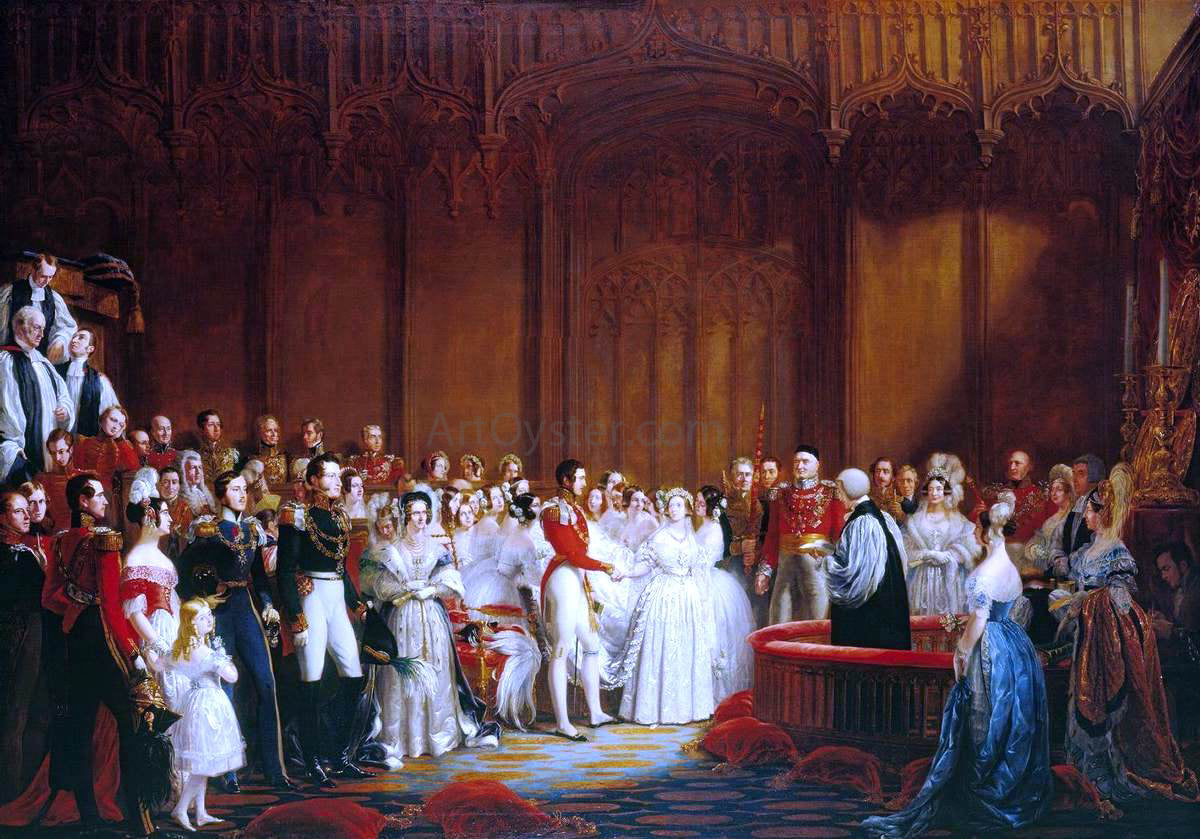 George Hayter The Marriage of Queen Victoria, 10 February 1840 - Canvas Print