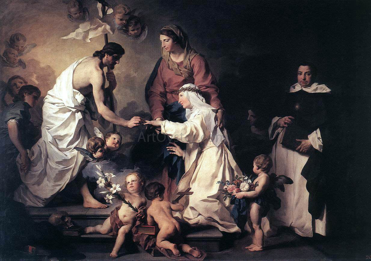 Pierre Subleyras The Marriage of St Catherine - Canvas Print