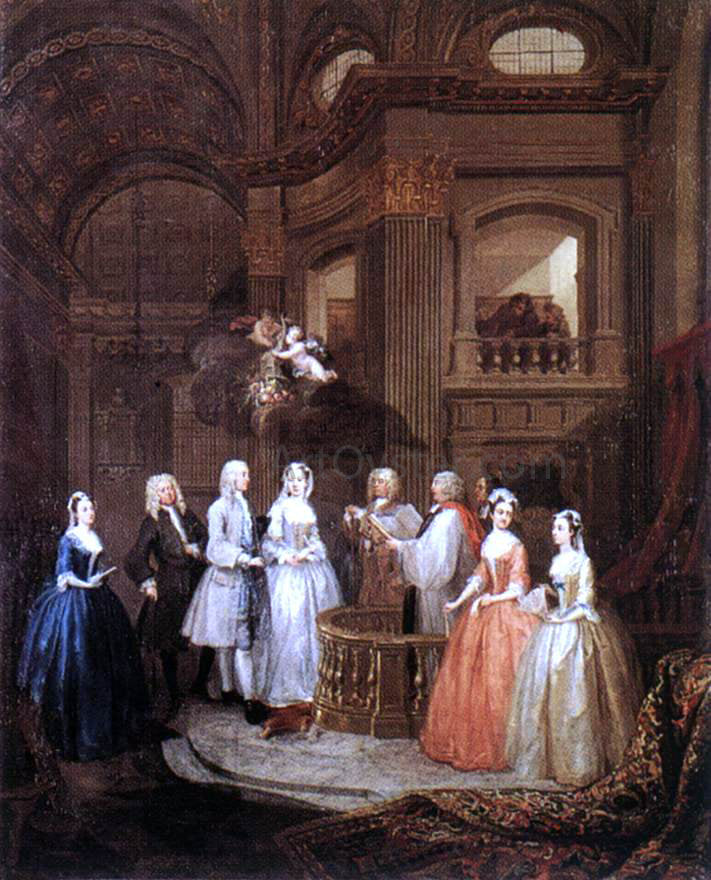 William Hogarth The Marriage of Stephen Beckingham and Mary Cox - Canvas Print