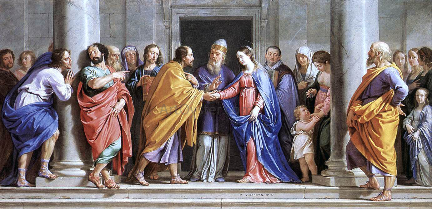 Philippe De Champaigne The Marriage of the Virgin - Canvas Print