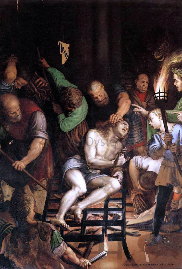 Antonio Campi The Martyrdom of St Lawrence - Canvas Print