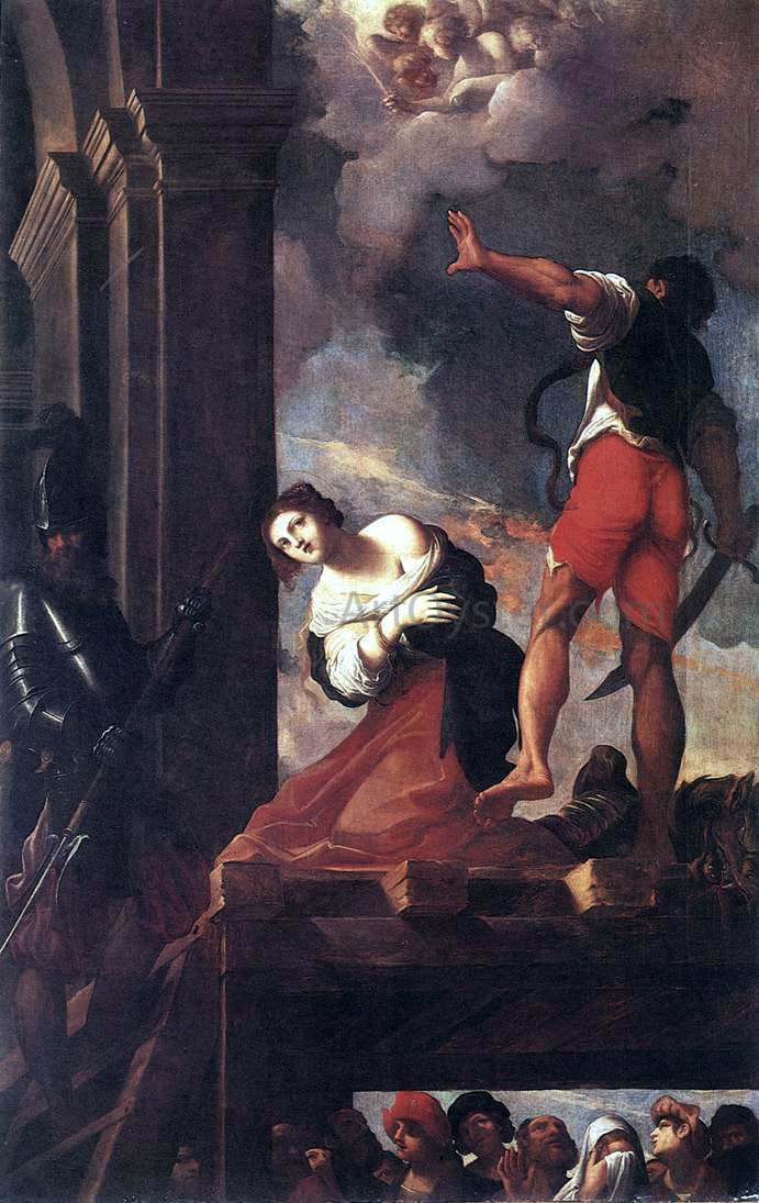 Lodovico Carracci The Martyrdom of St Margaret - Canvas Print