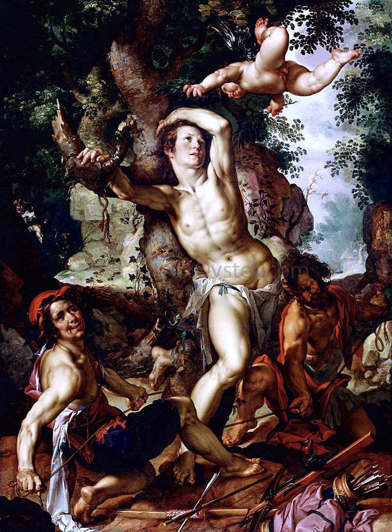 Joachim Wtewael The Martyrdom of St Sebastian - Canvas Print