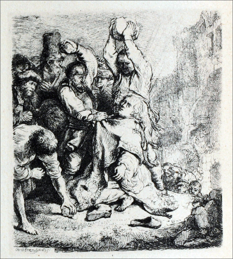 Rembrandt Van Rijn The Martyrdom of St. Stephen - Canvas Print
