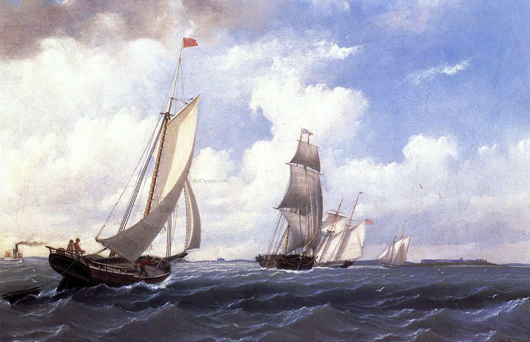 William Bradford The ' Mary' of Boston Returning to Port - Canvas Print