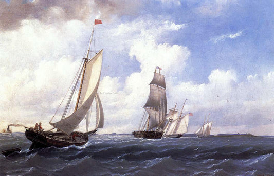 William Bradford The ' Mary' of Boston Returning to Port - Canvas Print