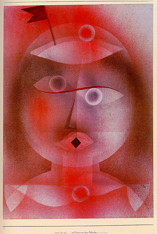 Paul Klee The Mask with the Little Flag - Canvas Print