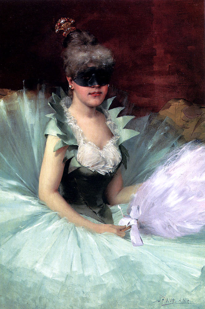 John Harrison Witt The Masked Beauty - Canvas Print