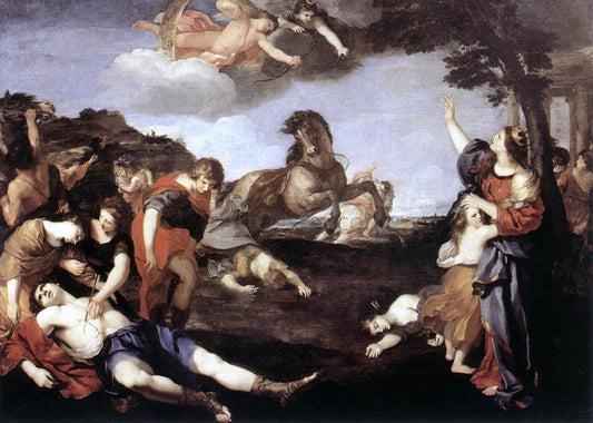 Andrea Camassei The Massacre of the Niobids - Canvas Print