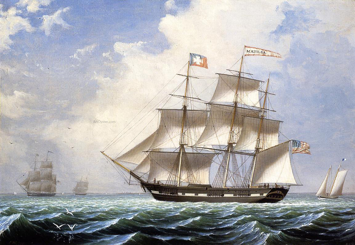 Fitz Hugh Lane The 'Matilda' under Sail - Canvas Print