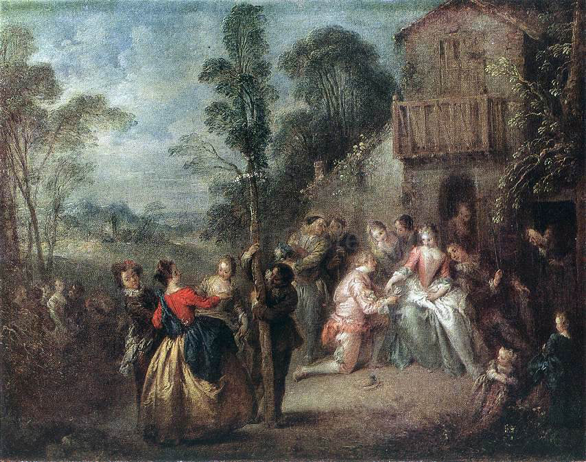 Jean Joseph Pater The May Tree - Canvas Print