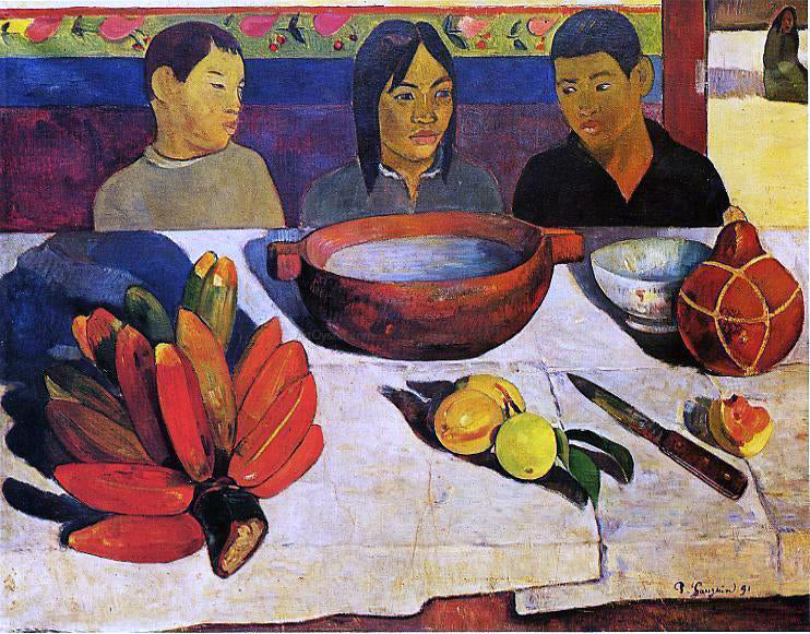 Paul Gauguin The Meal (also known as The Bananas) - Canvas Print