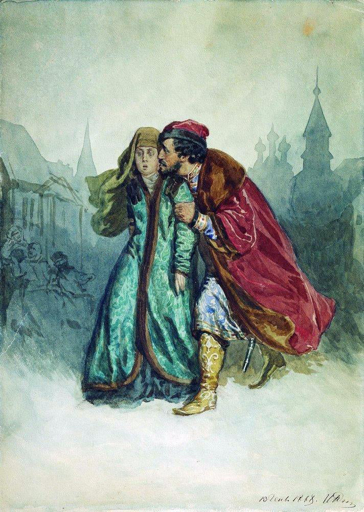 Ilia Efimovich Repin The Merchant Kalashnikov - Canvas Print