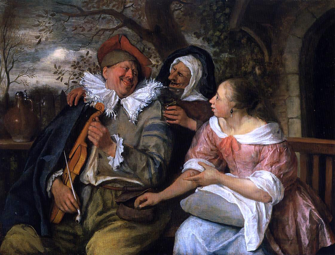 Jan Steen The Merry Threesom - Canvas Print