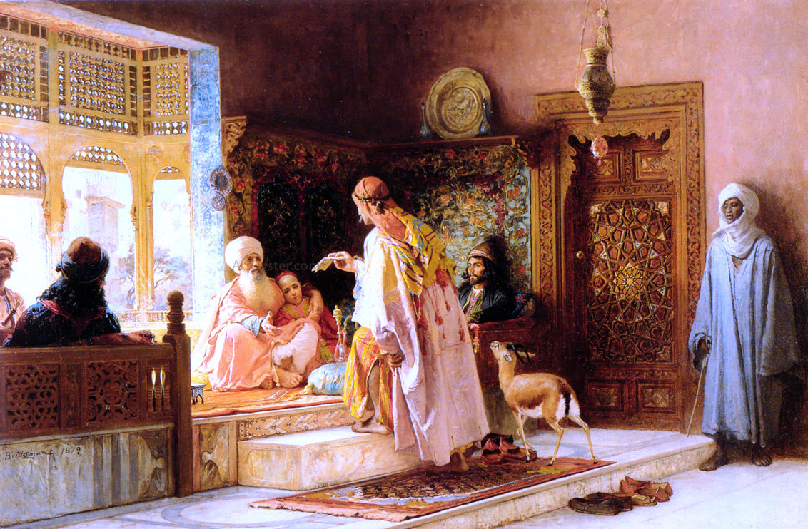 Frederick Arthur Bridgeman The Messenger - Canvas Print