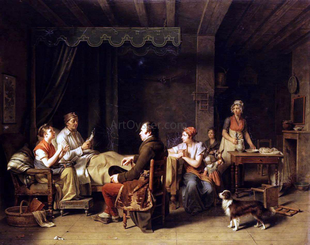 Martin Drolling The Messenger or "The Good News" - Canvas Print