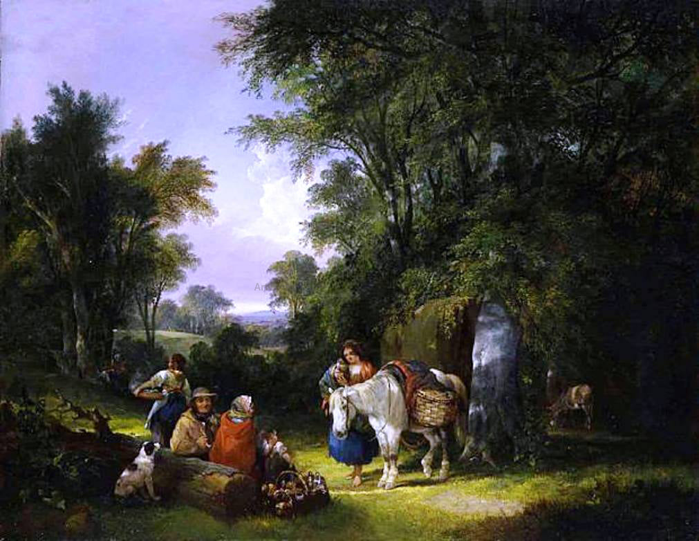 Senior William Shayer The Midday Rest - Canvas Print