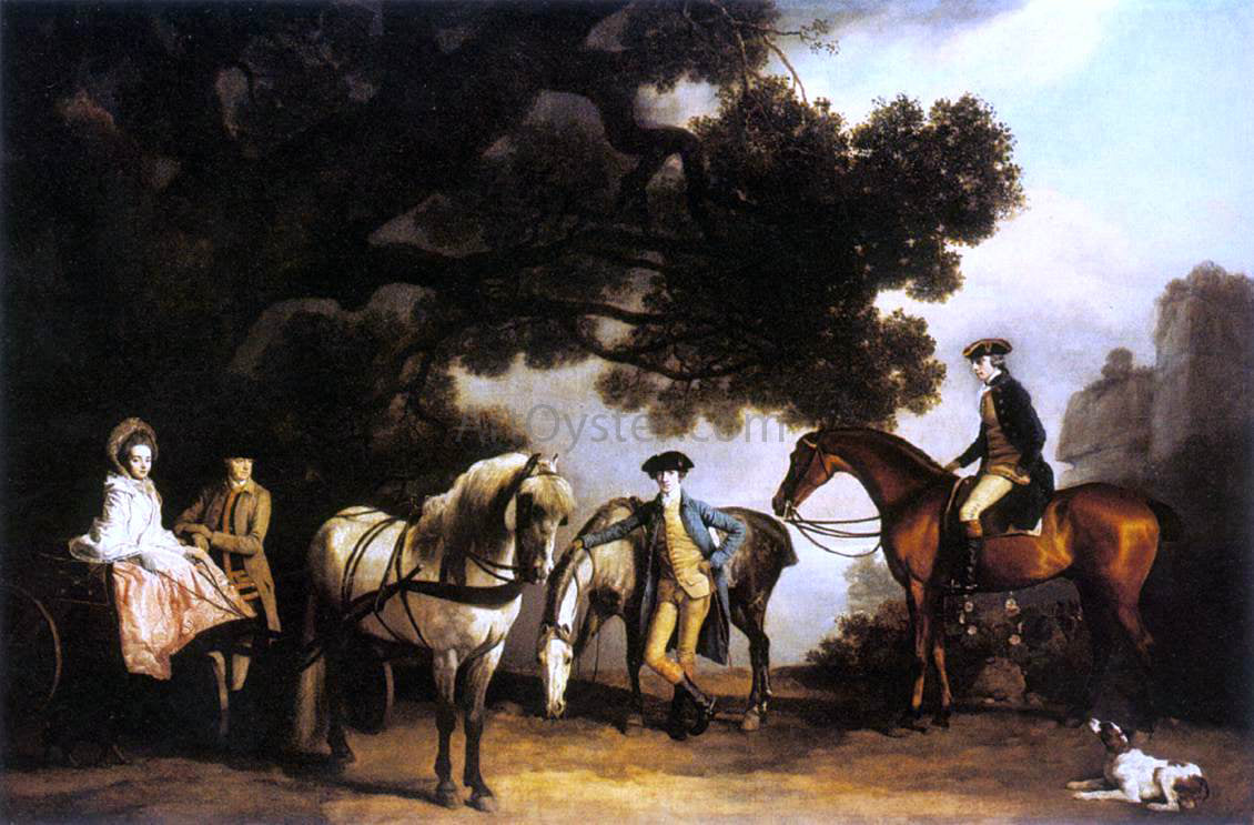 George Stubbs The Milbanke and Melbourne Families - Canvas Print