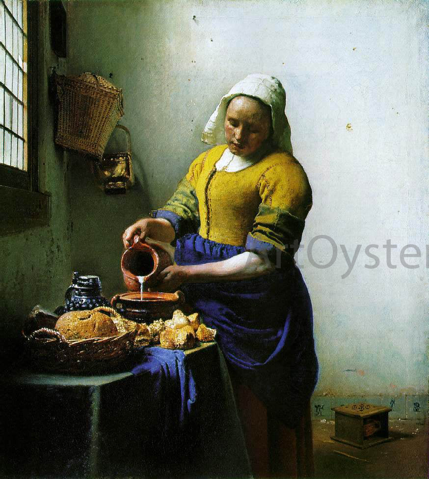 Johannes Vermeer A Milkmaid - Canvas Print