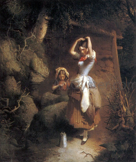 William Edward Millner The Milkmaid - Canvas Print
