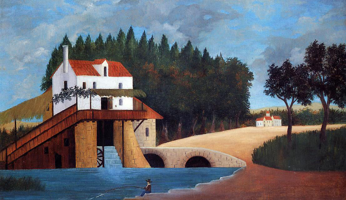 Henri Rousseau A Mill - Canvas Print