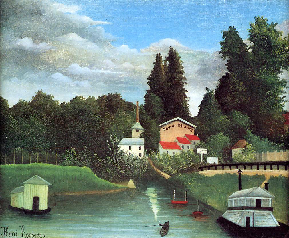 Henri Rousseau The Mill at Alfort - Canvas Print