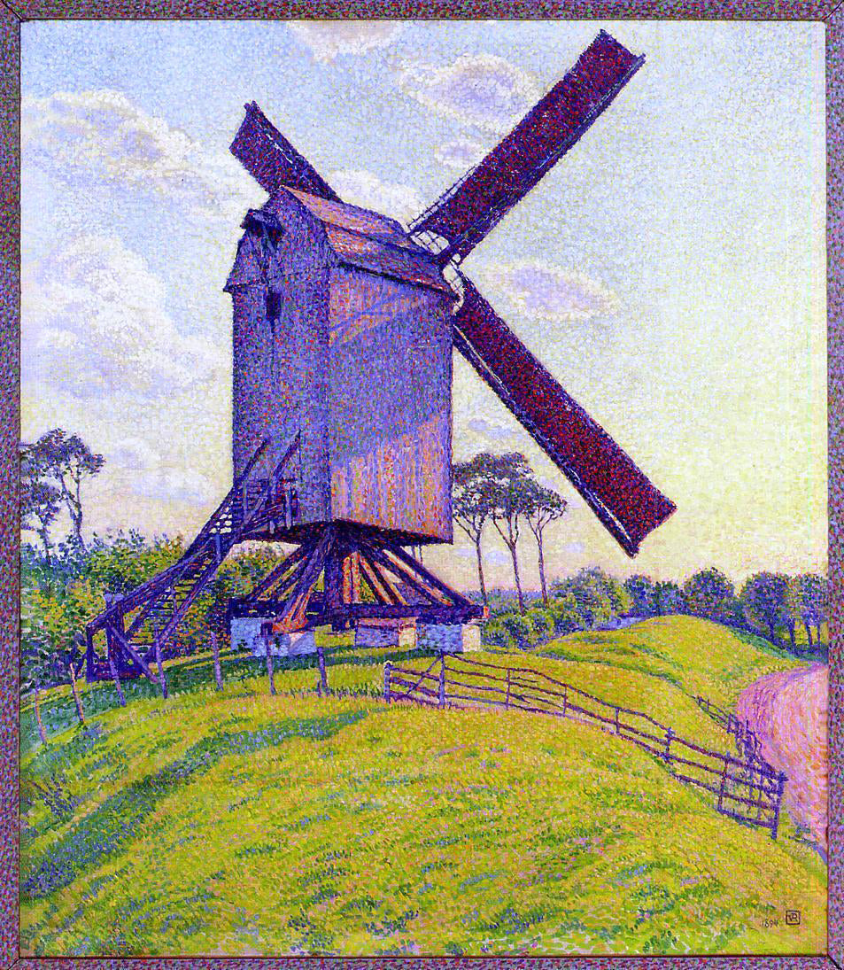 Theo Van Rysselberghe The Mill at Kelf - Canvas Print