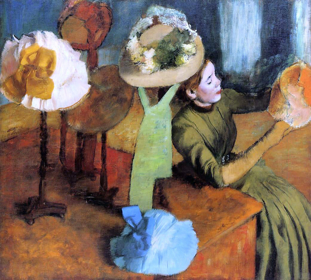 Edgar Degas A Millinery Shop - Canvas Print