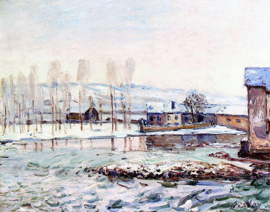 Alfred Sisley The Mills at Moret - Canvas Print