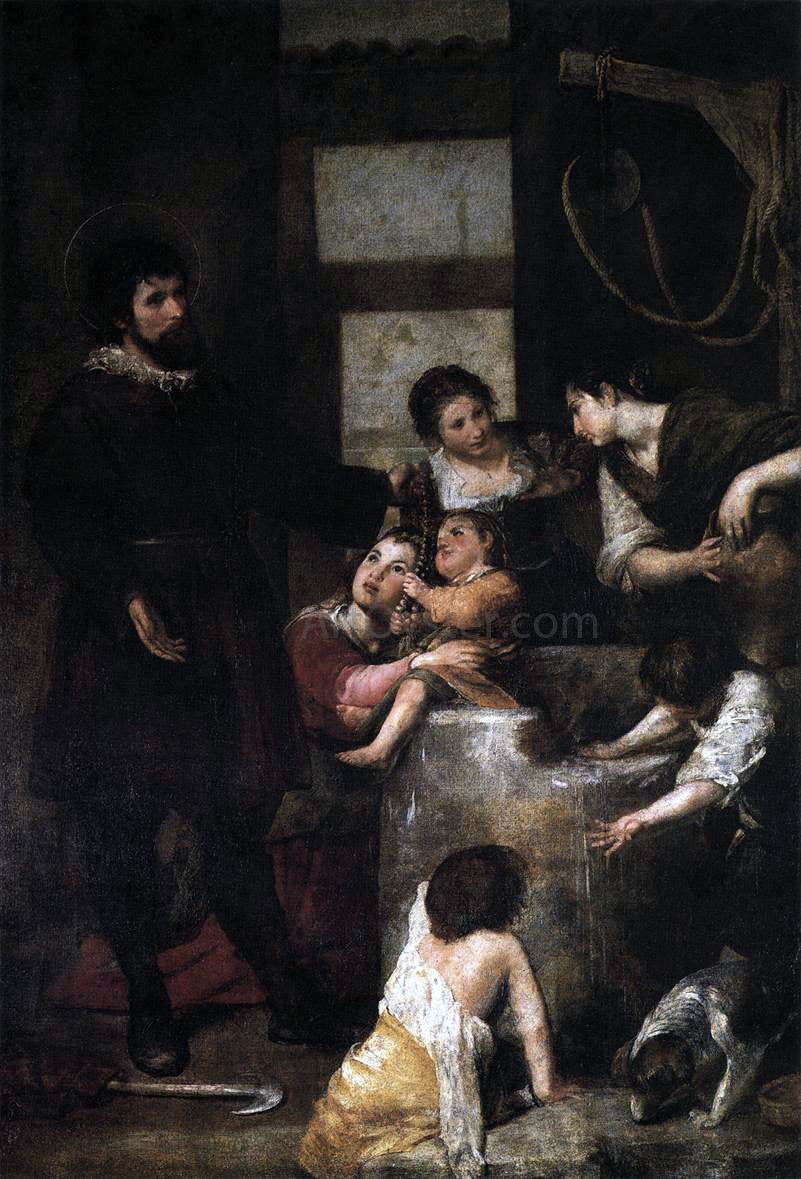Alonso Cano The Miracle at the Well - Canvas Print