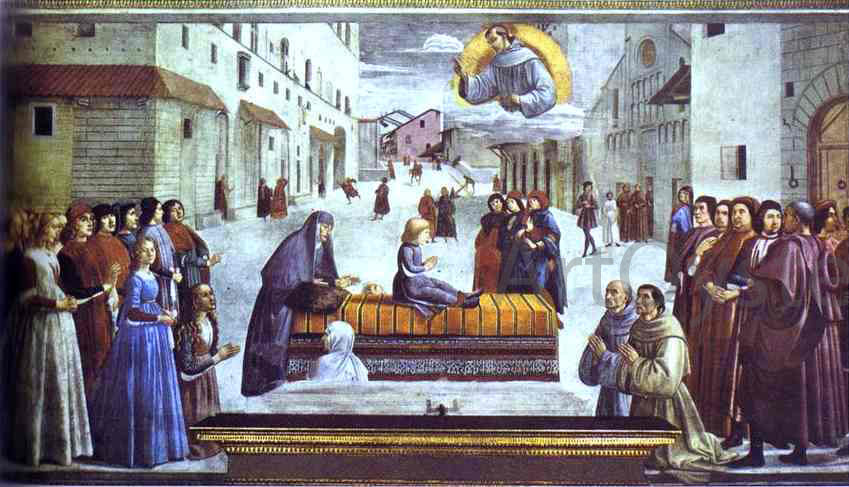 Domenico Ghirlandaio The Miracle of a Child - Canvas Print