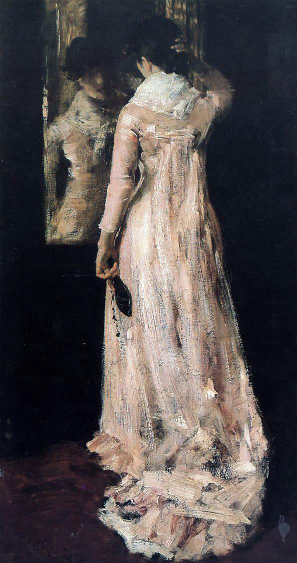 William Merritt Chase The Mirror - Canvas Print