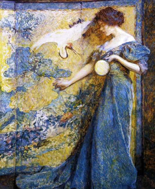Robert Lewis Reid A Mirror - Canvas Print