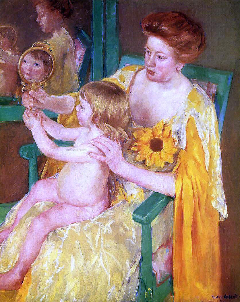 Mary Cassatt The Mirror - Canvas Print