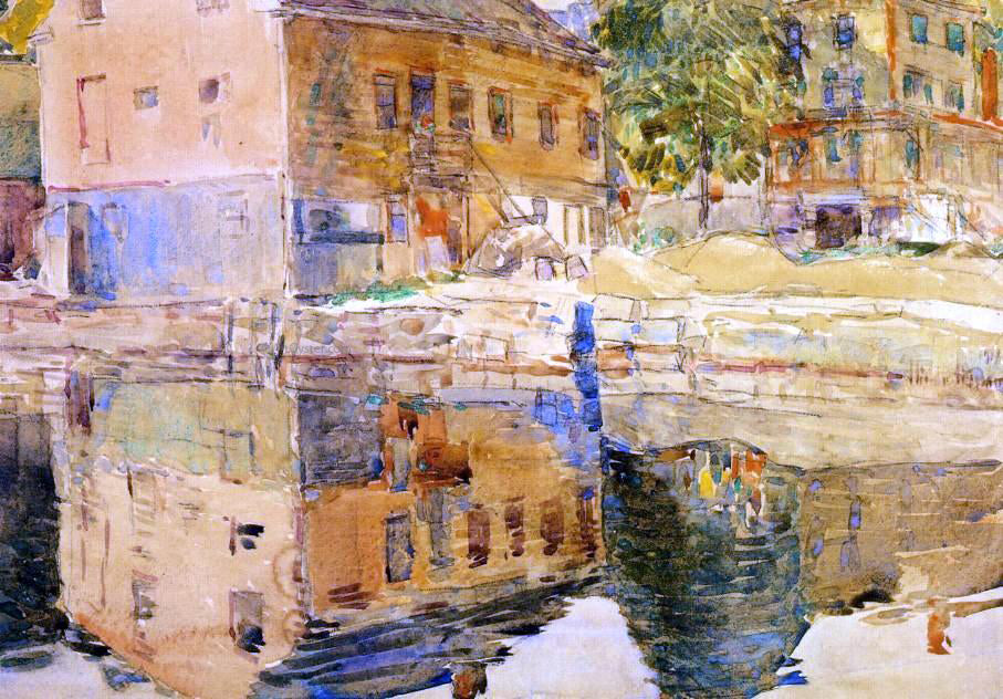 Frederick Childe Hassam The Mirror, Cos Cob, Connecticut - Canvas Print