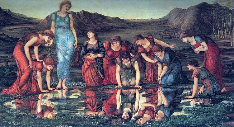 Sir Edward Burne-Jones The Mirror of Venus - Canvas Print