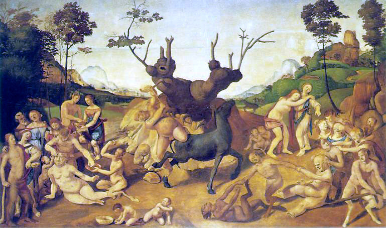 Piero Di Cosimo The Misfortunes of Silenus - Canvas Print