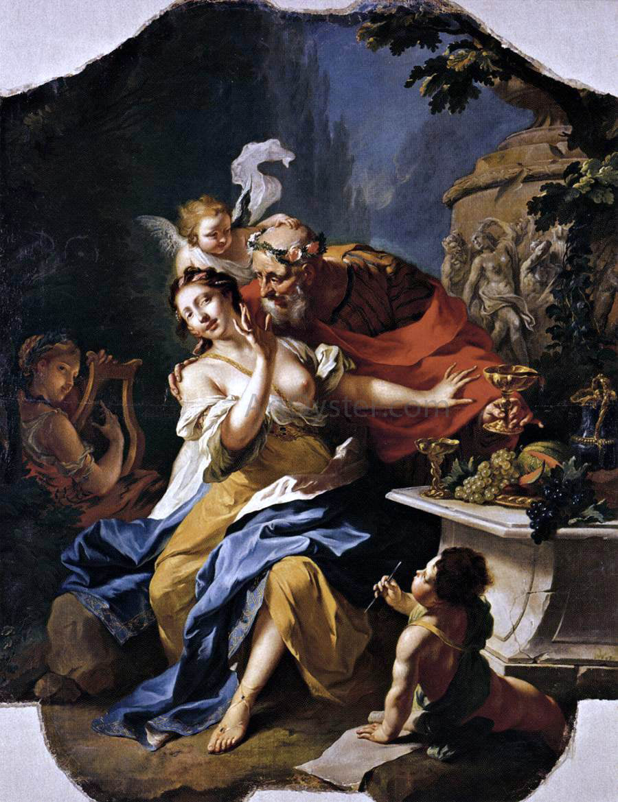 The Elder Johann Heinrich Tischbein The Mocking of Anacreon - Canvas Print