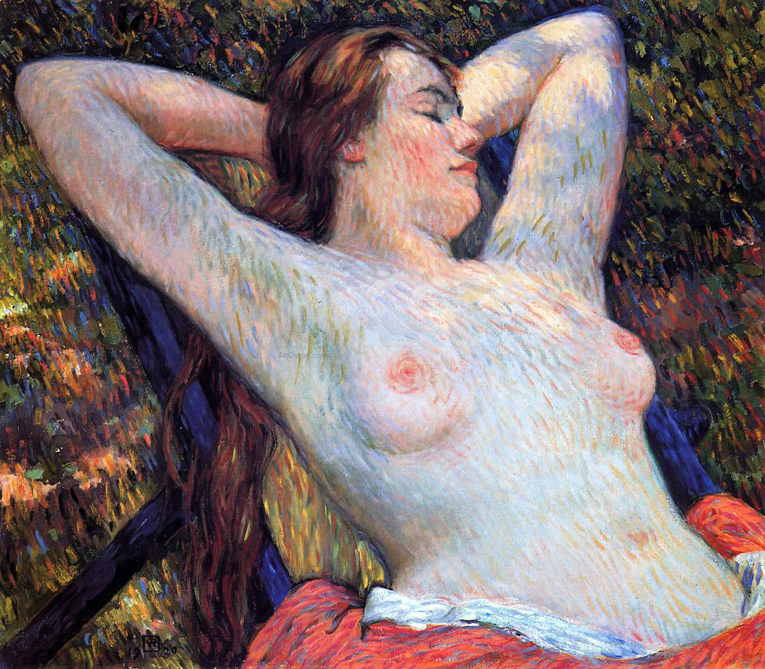 Theo Van Rysselberghe A Model's Siesta - Canvas Print